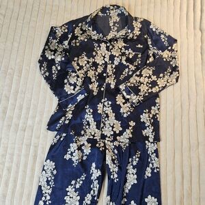 Floral Navy Pajama Set